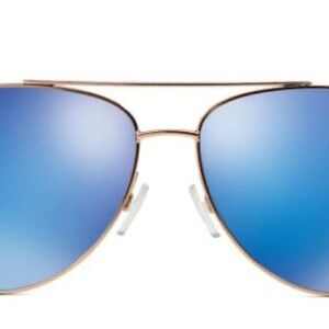 Michael Kors Blue and Rose Gold Aviator Sunglasses